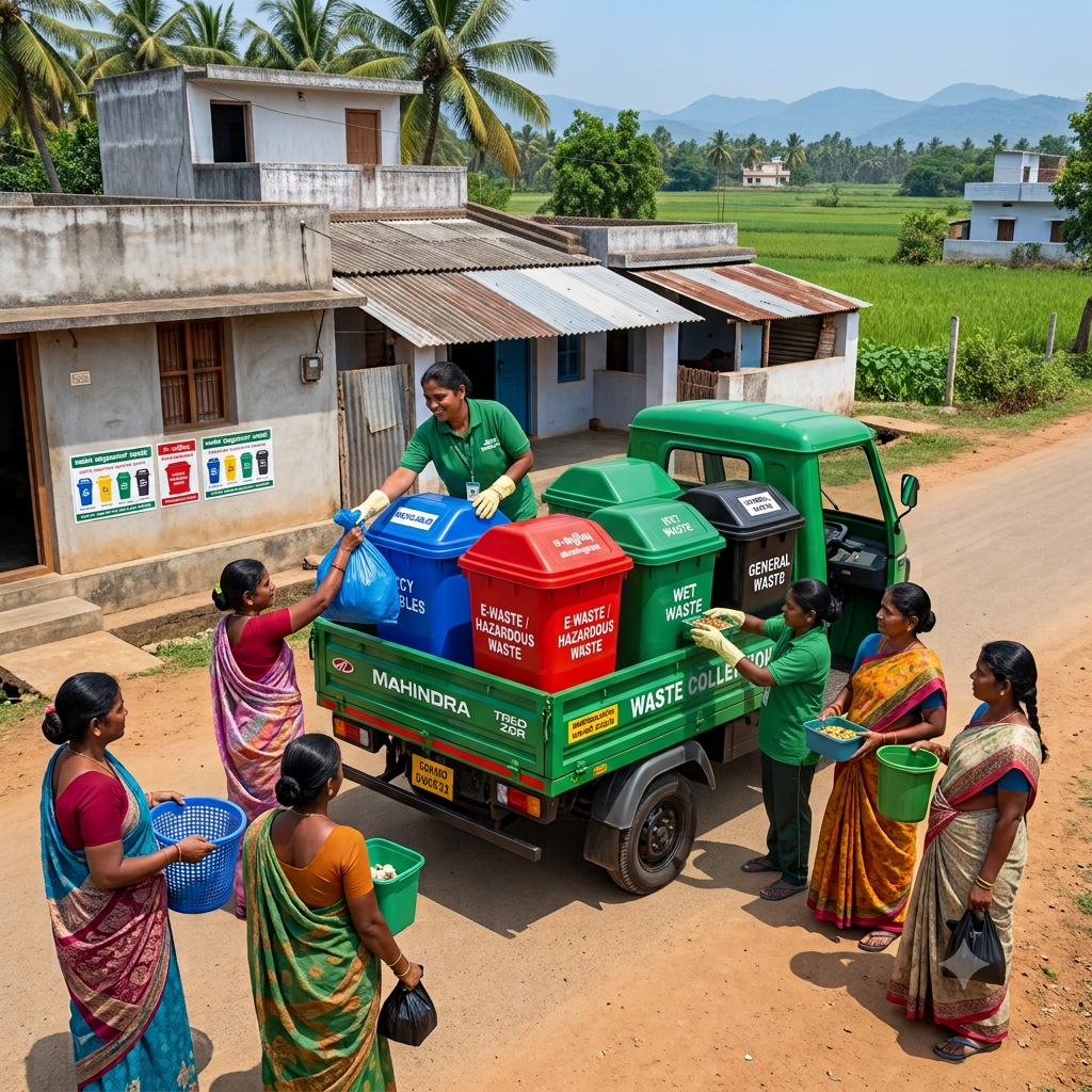 Kangayam - Waste Collection E-Cart Vehicle 3 Nos. (1 Vehicle Per Panchayat)