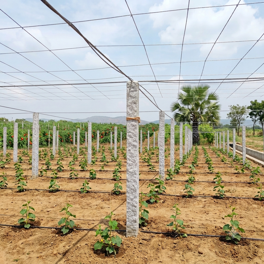 Pongalur (KVK Farm) - Model Pandal Vegetable Cultivation Unit - 1 Acre