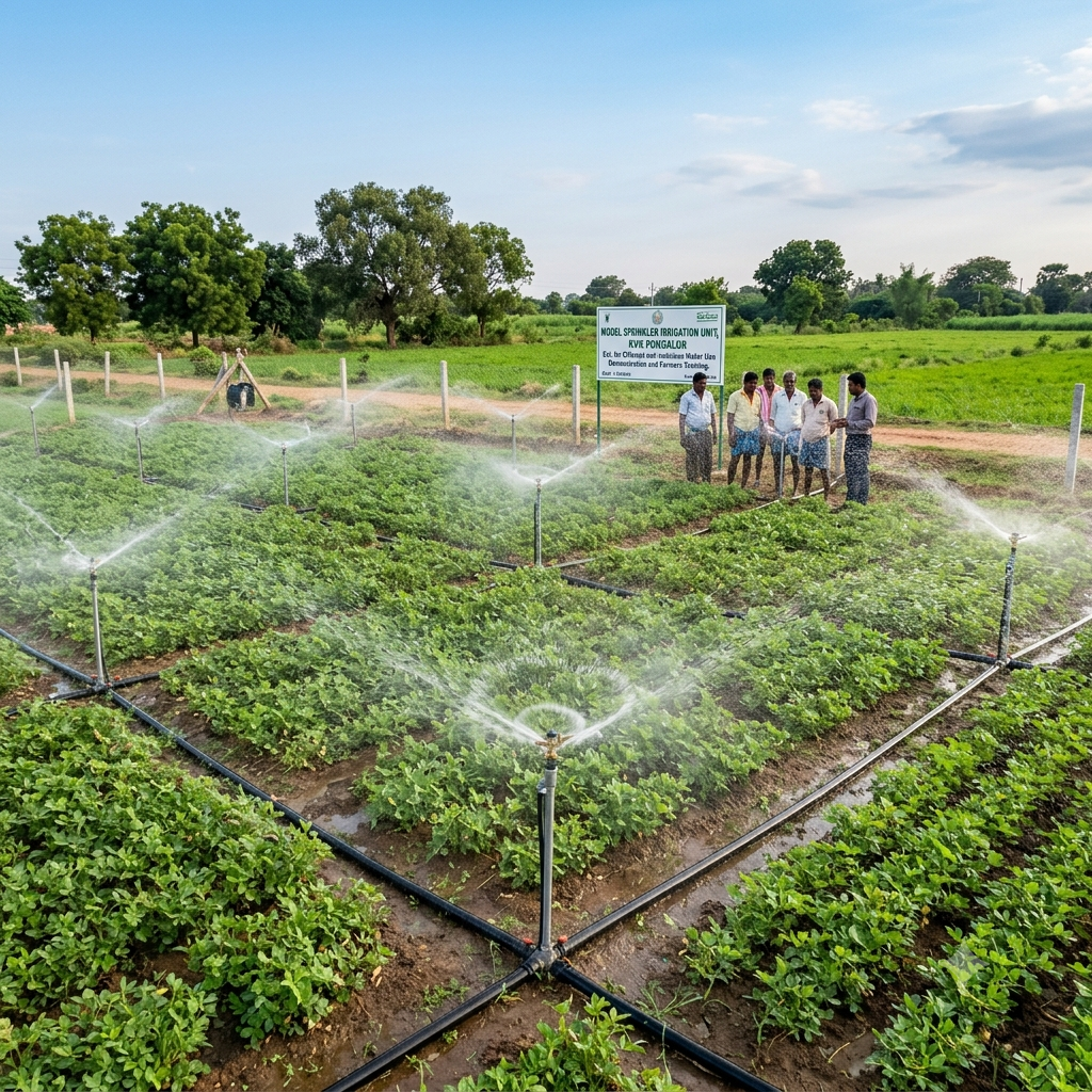 Pongalur (KVK Farm) - Model Sprinkler Irrigation Unit - 1 Hectare