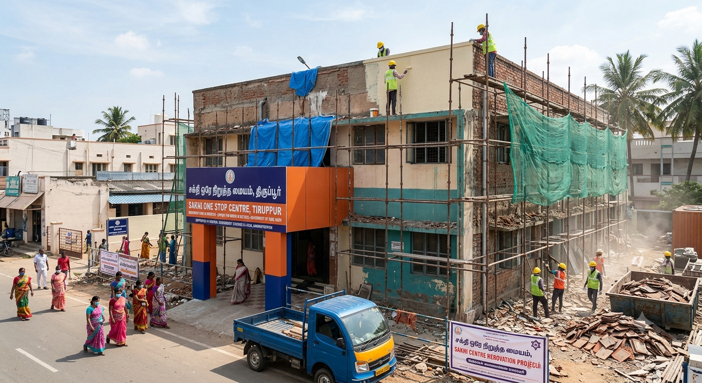 Building Renovation at the Sakhi One Stop Centre, Tiruppur